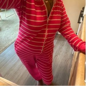 pink striped onesie